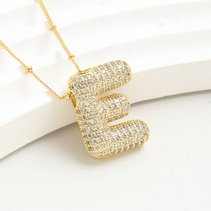 10-26pcs/lot Gold Silver Plated CZ Paved Initial Necklaces Necklaces Charms Beads Beyond