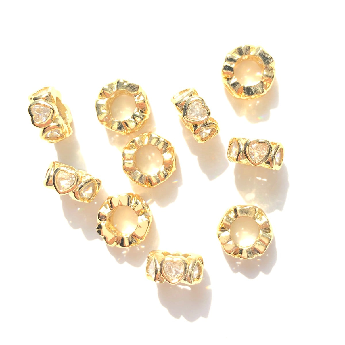 4mm Rose Gold Spacer Beads, Brass Spacers, Rondelle Beads, ROSE471 —  KJewelryMetal