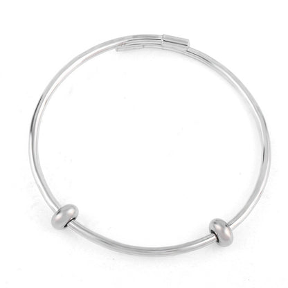 CZ Paved Initial Alphabet Letter Cubic Spacers And Bangles 5 Silver Full Bangle Women Bangles Women Bangles Charms Beads Beyond