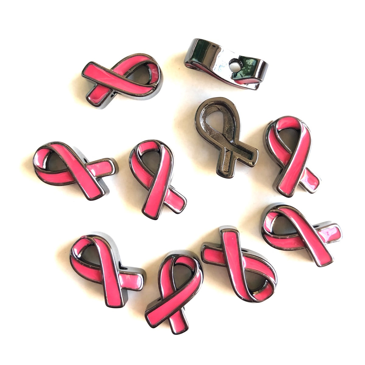 Breast cancer beads deals and charms