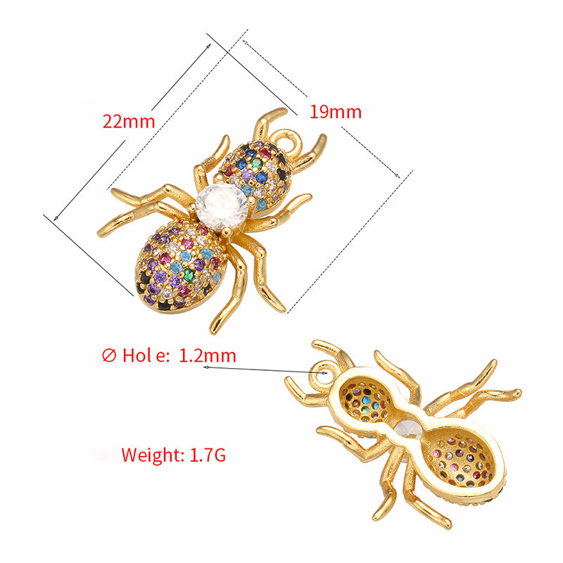 10pcs/lot CZ Paved Insect Horse Coconut Tree Charms CZ Paved Charms Animals & Insects Charms Beads Beyond