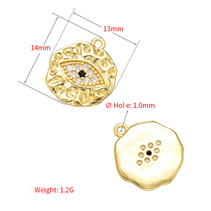 20pcs/lot 13*14mm CZ Paved Hamsa and Evil Eye Charms CZ Paved Charms Evil Eyes Hamsa Charms Beads Beyond