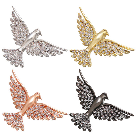 10pcs/lot CZ Paved Eagle Charms Mix Models CZ Paved Charms Charms Beads Beyond