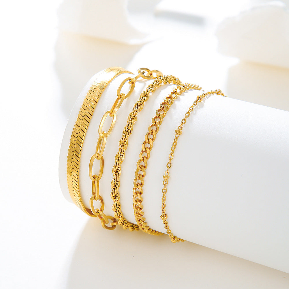 3sets /lot Stainless Steel Adjustable Bracelets Sets for Women Women Bracelets Charms Beads Beyond