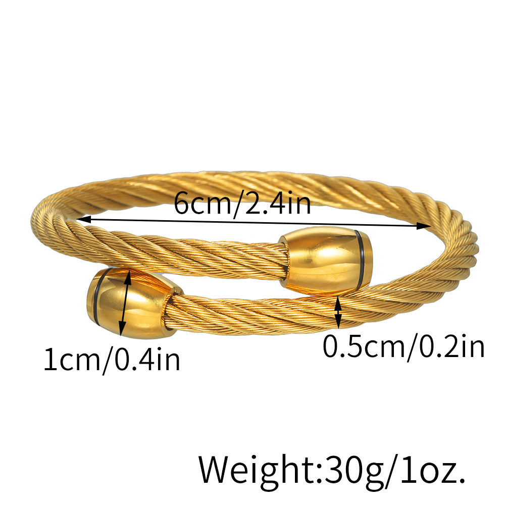 5pcs/lot Stainless Steel Adjustbale Bangle for Women & Men Women & Men Bracelets Charms Beads Beyond