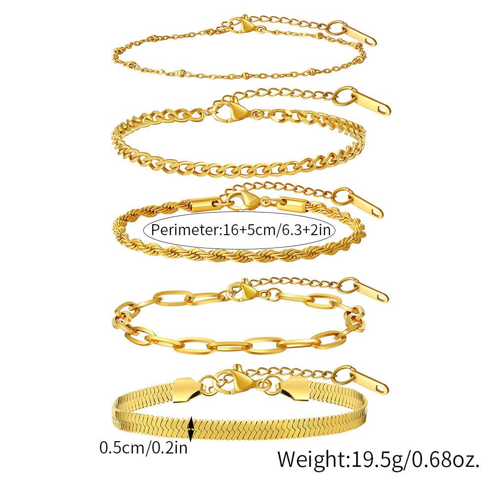 3sets /lot Stainless Steel Adjustable Bracelets Sets for Women Women Bracelets Charms Beads Beyond