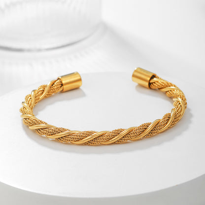 5pcs/lot Stainless Steel Twist Bangle for Women & Men Women & Men Bracelets Charms Beads Beyond