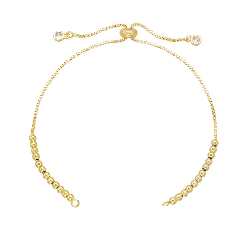 10pcs/lot 10inch Gold Plated Adjustable Bracelet Gold Women Bracelets Charms Beads Beyond
