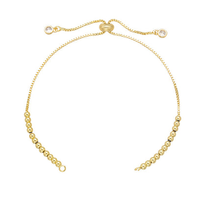 10pcs/lot 10inch Gold Plated Adjustable Bracelet Gold Women Bracelets Charms Beads Beyond