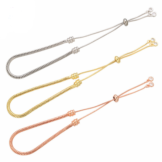 5pcs/lot Gold Plated Adjustable Bracelet Mix Colors Women Bracelets Charms Beads Beyond