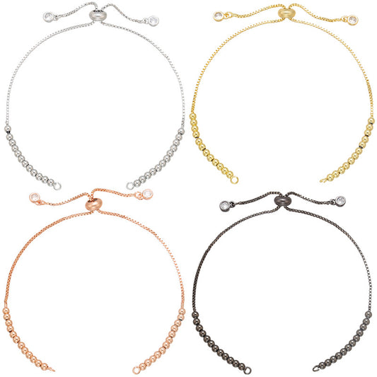 10pcs/lot 10inch Gold Plated Adjustable Bracelet Mix Colors Women Bracelets Charms Beads Beyond