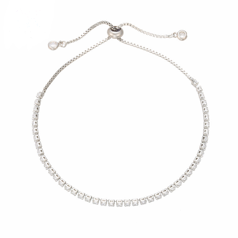 5pcs/lot 2.5mm Crystal Adjustable Bracelet Silver Women Bracelets Charms Beads Beyond