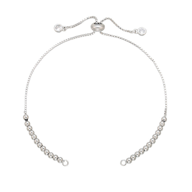 10pcs/lot 10inch Gold Plated Adjustable Bracelet Silver Women Bracelets Charms Beads Beyond