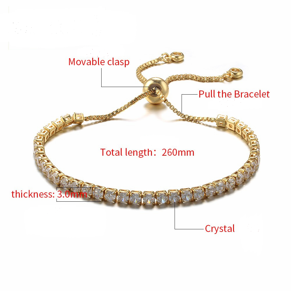 5pcs/lot 3mm Crystal Adjustable Bracelet Women Bracelets Charms Beads Beyond
