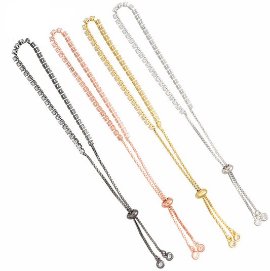 5pcs/lot 2.5mm Crystal Adjustable Bracelet Mix Colors Women Bracelets Charms Beads Beyond