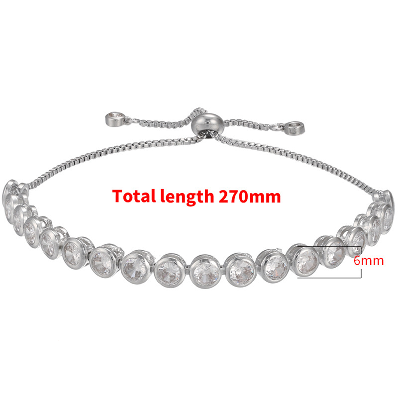 5pcs/lot Gold Silver 6mm CZ Pave Adjustable Bracelets for Women Women Bracelets Charms Beads Beyond