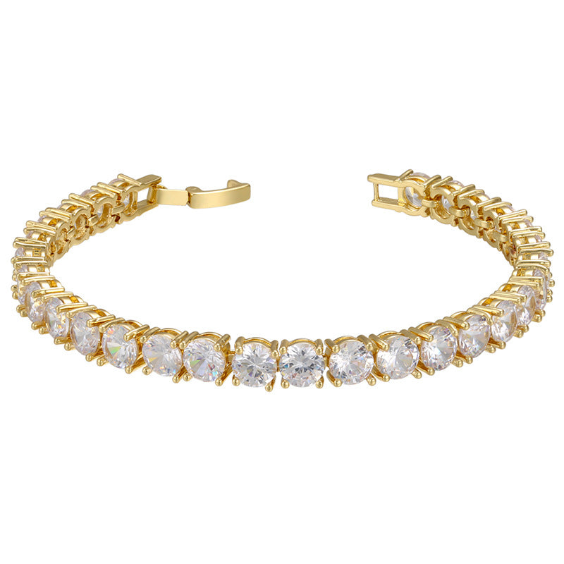 5pcs/lot 8inch Gold Silver 6mm CZ Pave Tennis Bracelets for Women Gold Cuban Chains Charms Beads Beyond