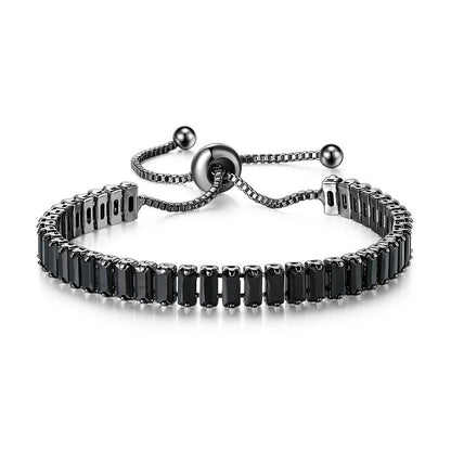10pcs/lot Black CZ Paved Adjustable Tennis Bracelets Women Bracelets Charms Beads Beyond