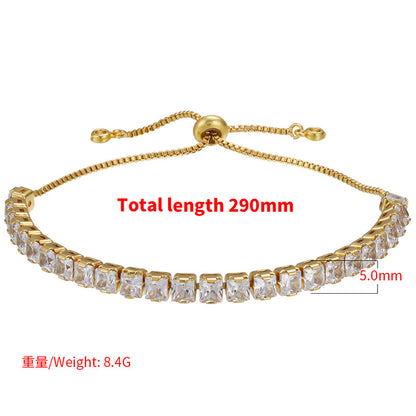 5pcs/lot Gold Silver 5mm CZ Pave Adjustable Bracelets for Women Women Bracelets Charms Beads Beyond