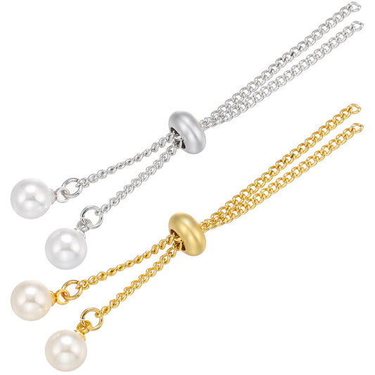 10pcs/lot 18K Gold Plated Pearl Adjustable Extender Chains for Jewelry Making Mix Colors Women Bracelets Charms Beads Beyond