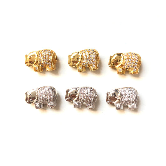 20pcs/lot CZ Paved Elephant Spacers Mix CZ Paved Spacers Animal Spacers Charms Beads Beyond