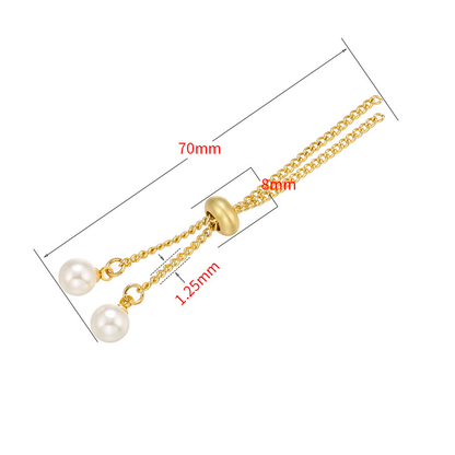 10pcs/lot 18K Gold Plated Pearl Adjustable Extender Chains for Jewelry Making Women Bracelets Charms Beads Beyond