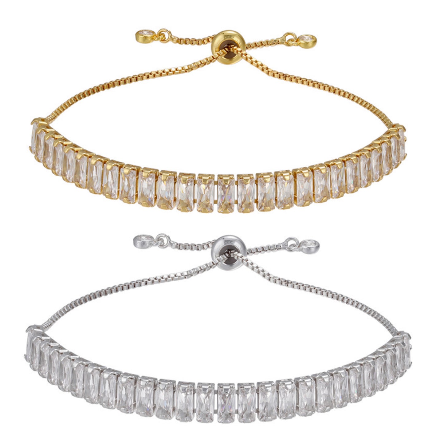 5pcs/lot 7mm Clear CZ Gold & Silver Adjustable Bracelet for Women Mix Colors Women Bracelets Charms Beads Beyond