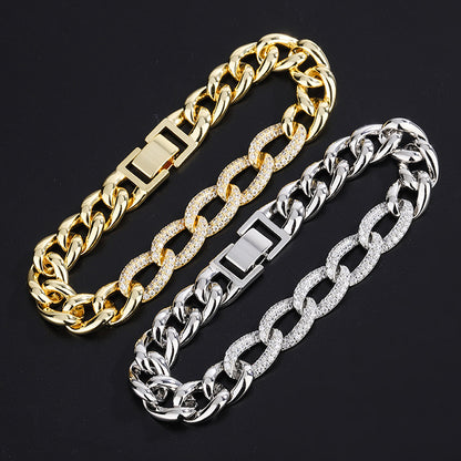 2pcs/lot CZ Paved Chain Necklace + Bracelet Set Mix Gold+Silver 2 Bracelets Women Bracelets Charms Beads Beyond