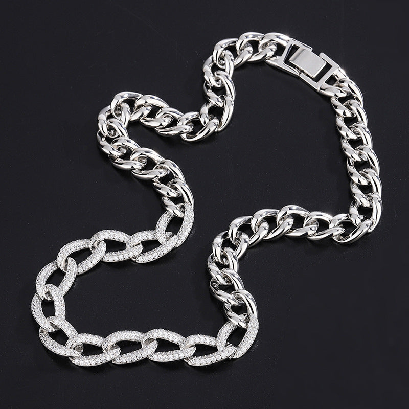 2pcs/lot CZ Paved Chain Necklace + Bracelet Set Silver 2 Necklaces Women Bracelets Charms Beads Beyond