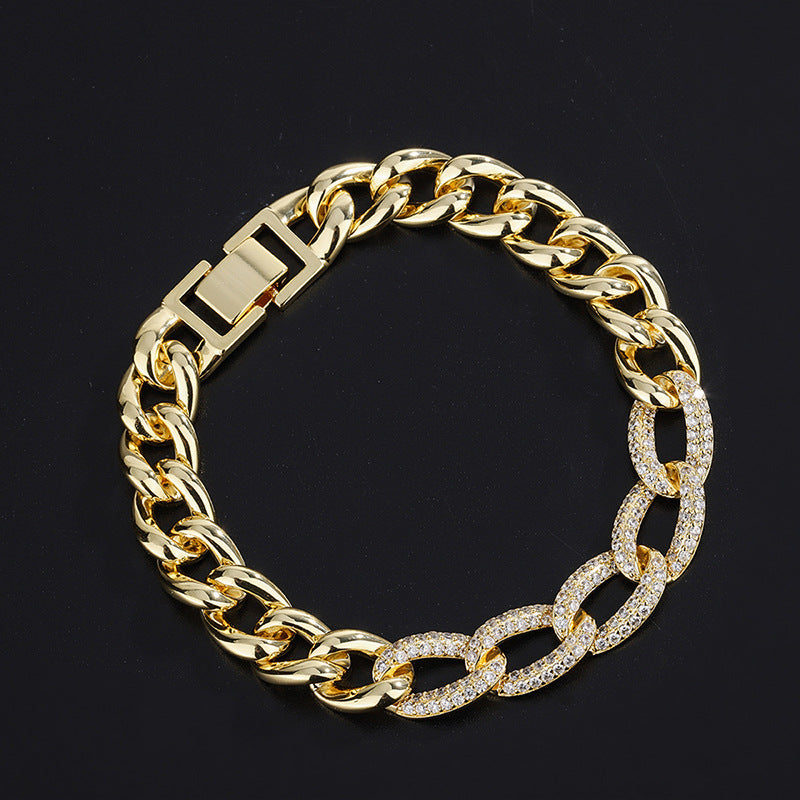 2pcs/lot CZ Paved Chain Necklace + Bracelet Set Gold 2 Bracelets Women Bracelets Charms Beads Beyond