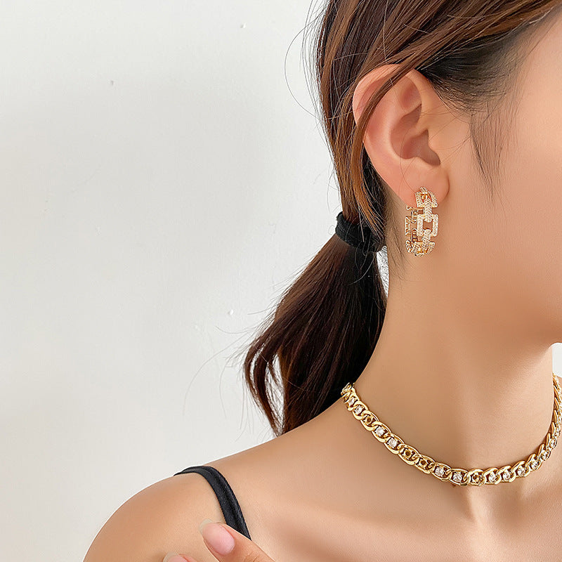 2pcs/lot CZ Paved Earring/Necklace/Bracelets Women Bracelets Charms Beads Beyond