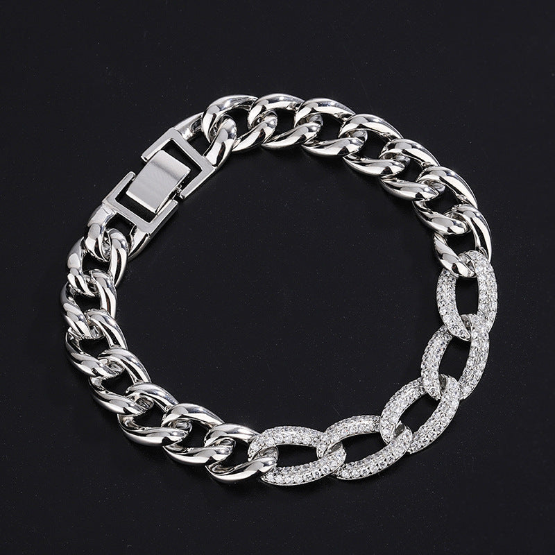 2pcs/lot CZ Paved Chain Necklace + Bracelet Set Silver 2 Bracelets Women Bracelets Charms Beads Beyond
