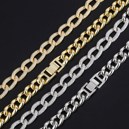 2pcs/lot CZ Paved Chain Necklace + Bracelet Set Mix Gold+Silver 2 Necklaces Women Bracelets Charms Beads Beyond