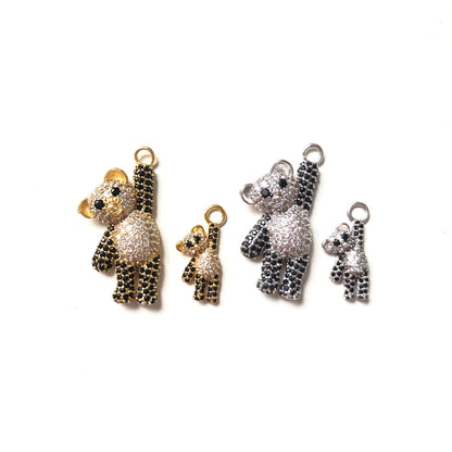 10pcs/lot CZ Paved Cute Baby Bear Charms CZ Paved Charms Animals & Insects Charms Beads Beyond