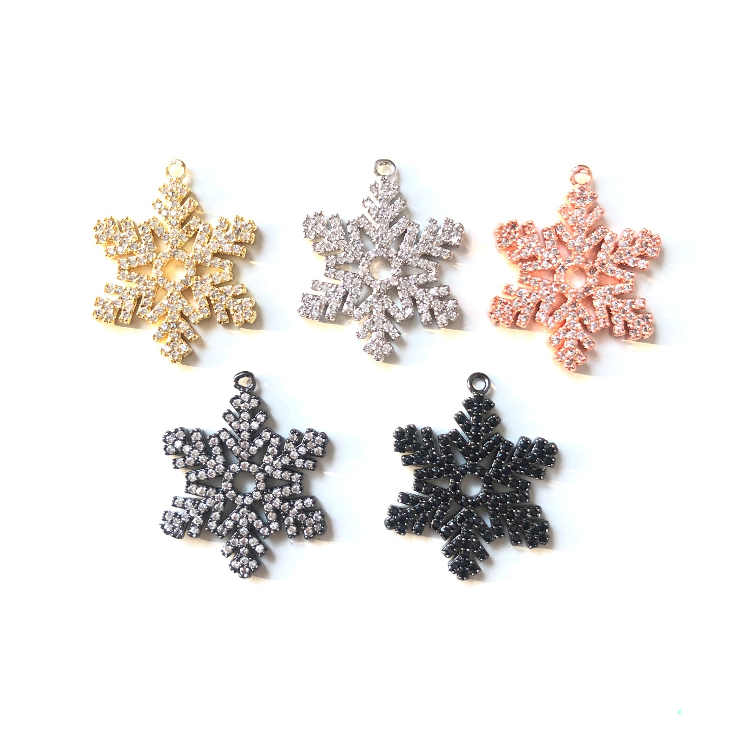 10pcs/lot 22*20mm CZ Paved Snowflakes Charms CZ Paved Charms Christmas On Sale Charms Beads Beyond
