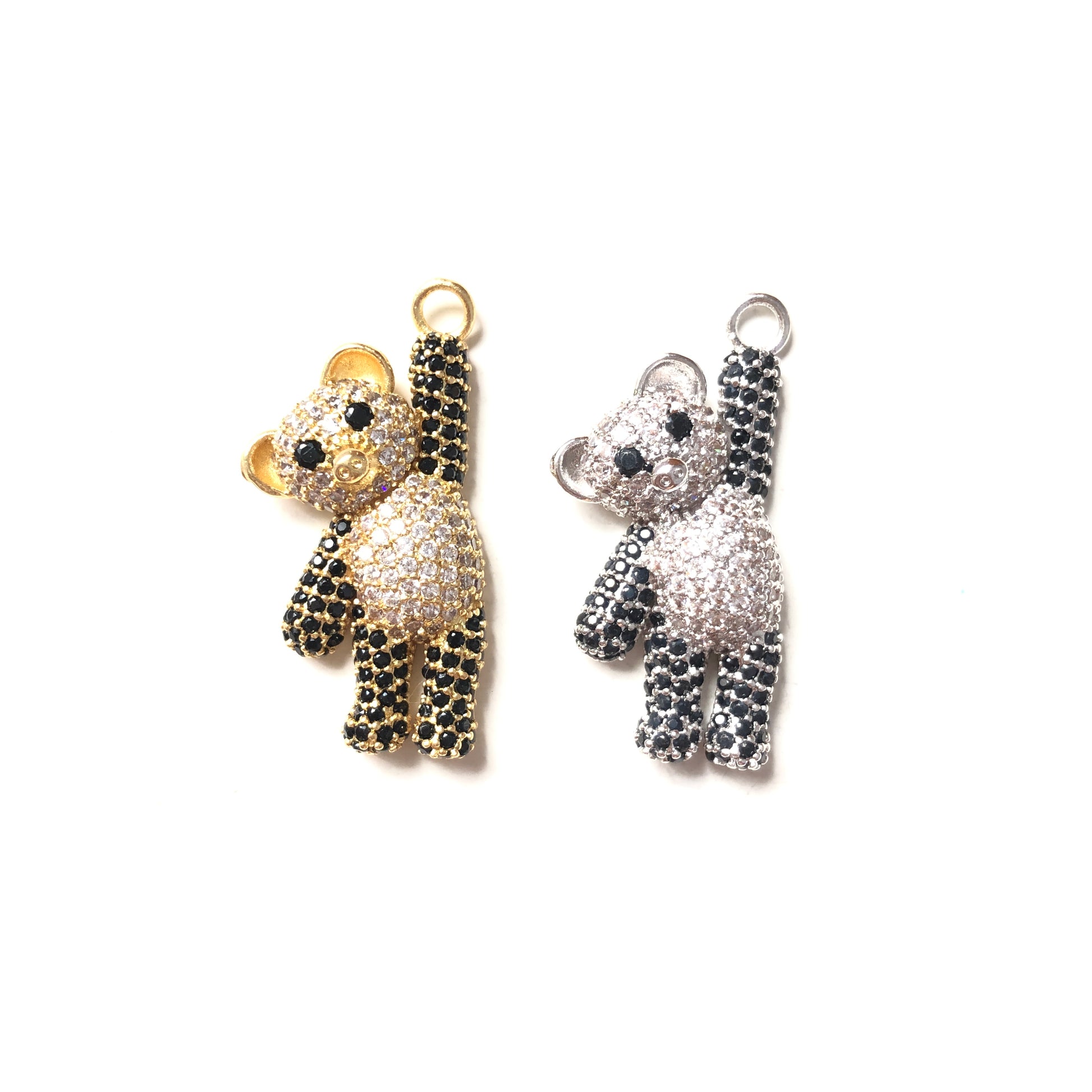 10pcs/lot CZ Paved Cute Baby Bear Charms Mix Big Bear-10pcs CZ Paved Charms Animals & Insects Charms Beads Beyond