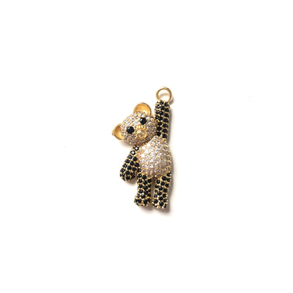 10pcs/lot CZ Paved Cute Baby Bear Charms Big Gold Bear-10pcs CZ Paved Charms Animals & Insects Charms Beads Beyond