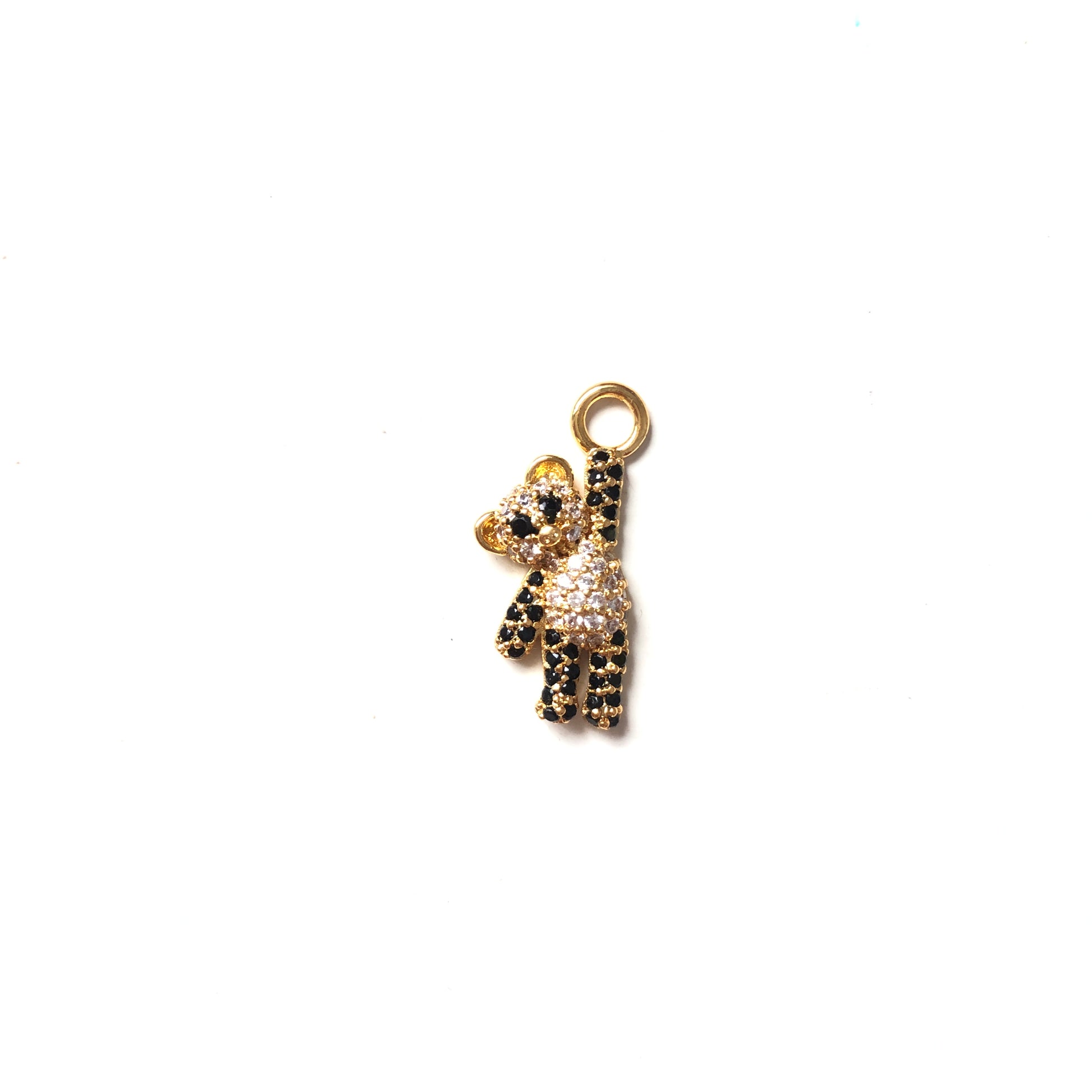 10pcs/lot CZ Paved Cute Baby Bear Charms Small Gold Bear-10pcs CZ Paved Charms Animals & Insects Charms Beads Beyond