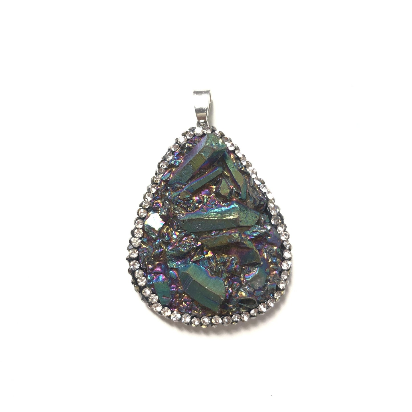 5pcs/lot 44-48mm Water Drop Natural Quartz Charm Multicolor Stone Charms Charms Beads Beyond