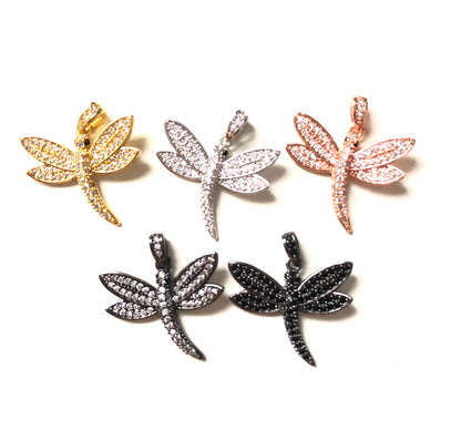 10pcs/lot 23.5*21.5mm CZ Paved Dragonfly Charms CZ Paved Charms Animals & Insects Charms Beads Beyond