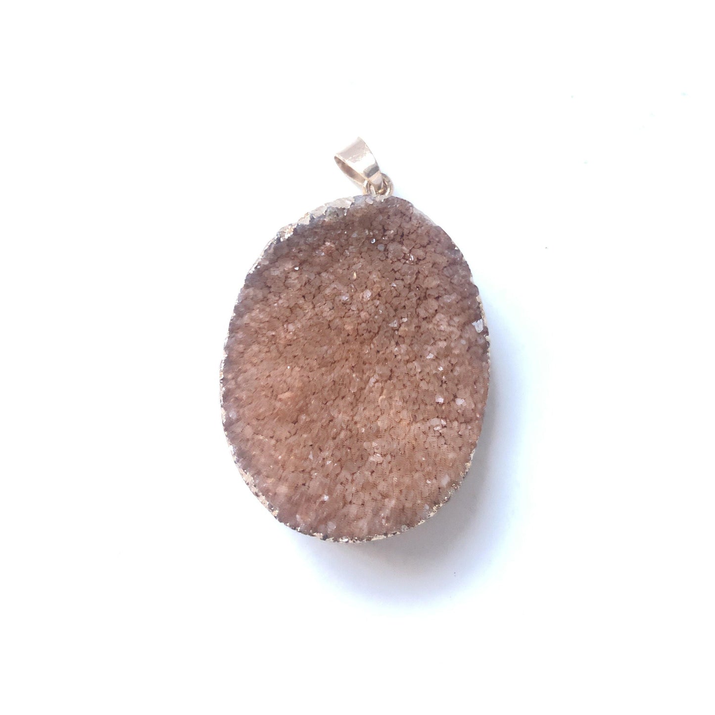 5pcs/lot 42*30mm Waterdrop Shape Natural Agate Druzy Charm Orange on Gold Stone Charms Charms Beads Beyond