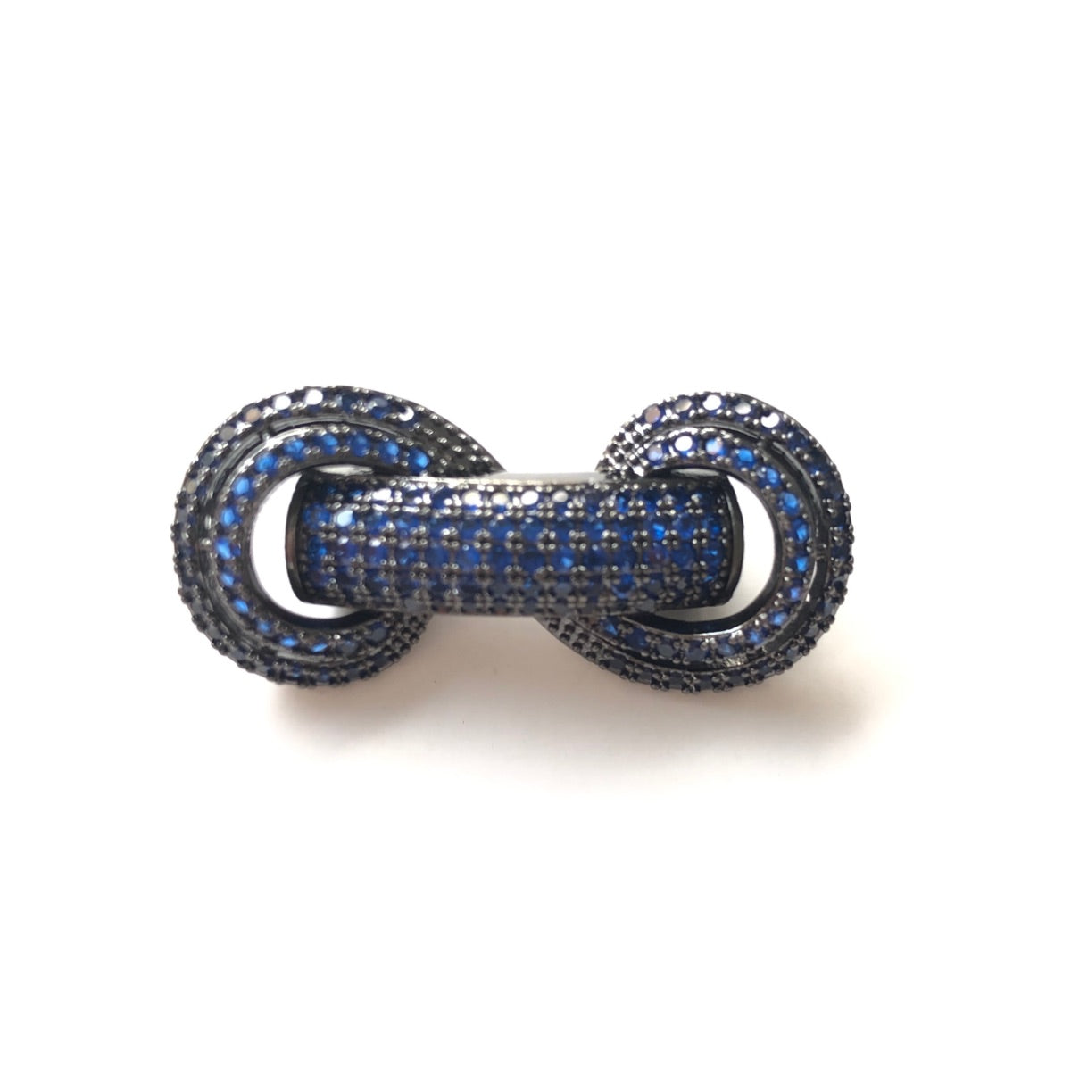 5pcs/lot 31*14.5*8mm Blue CZ Paved Tube Bar Spacers Black CZ Paved Spacers Colorful Zirconia New Spacers Arrivals Tube Bar Centerpieces Charms Beads Beyond