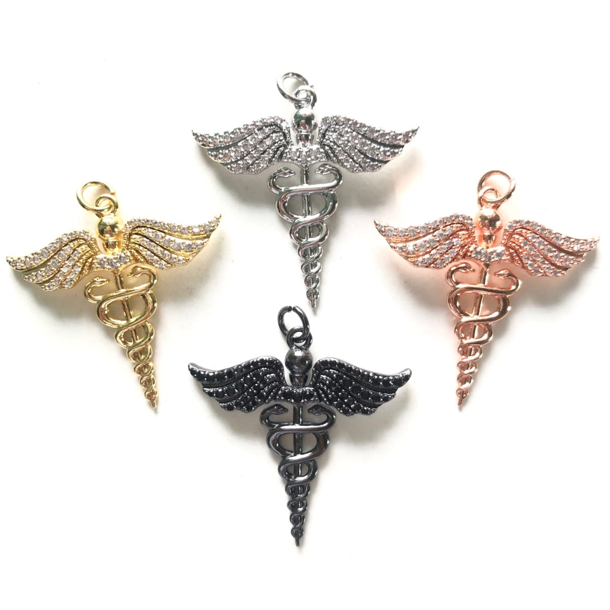 10pcs/lot 34*34mm CZ Paved Medical Symbol Charms CZ Paved Charms New Charms Arrivals Nurse Inspired Symbols Charms Beads Beyond