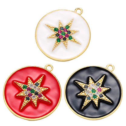 10pcs/lot 28*25mm Enamel Star Charm for Bracelet & Necklace Making Mix Colors Enamel Charms Charms Beads Beyond