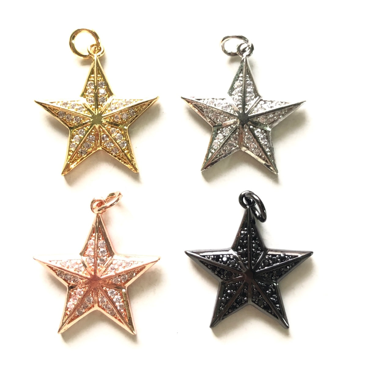 10pcs/lot 25*23mm CZ Paved Star Charms CZ Paved Charms New Charms Arrivals Sun Moon Stars Charms Beads Beyond