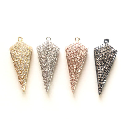 5-10pcs/lot 31*13mm CZ Pave Arrow Charm Pendants CZ Paved Charms Geometrics Charms Beads Beyond