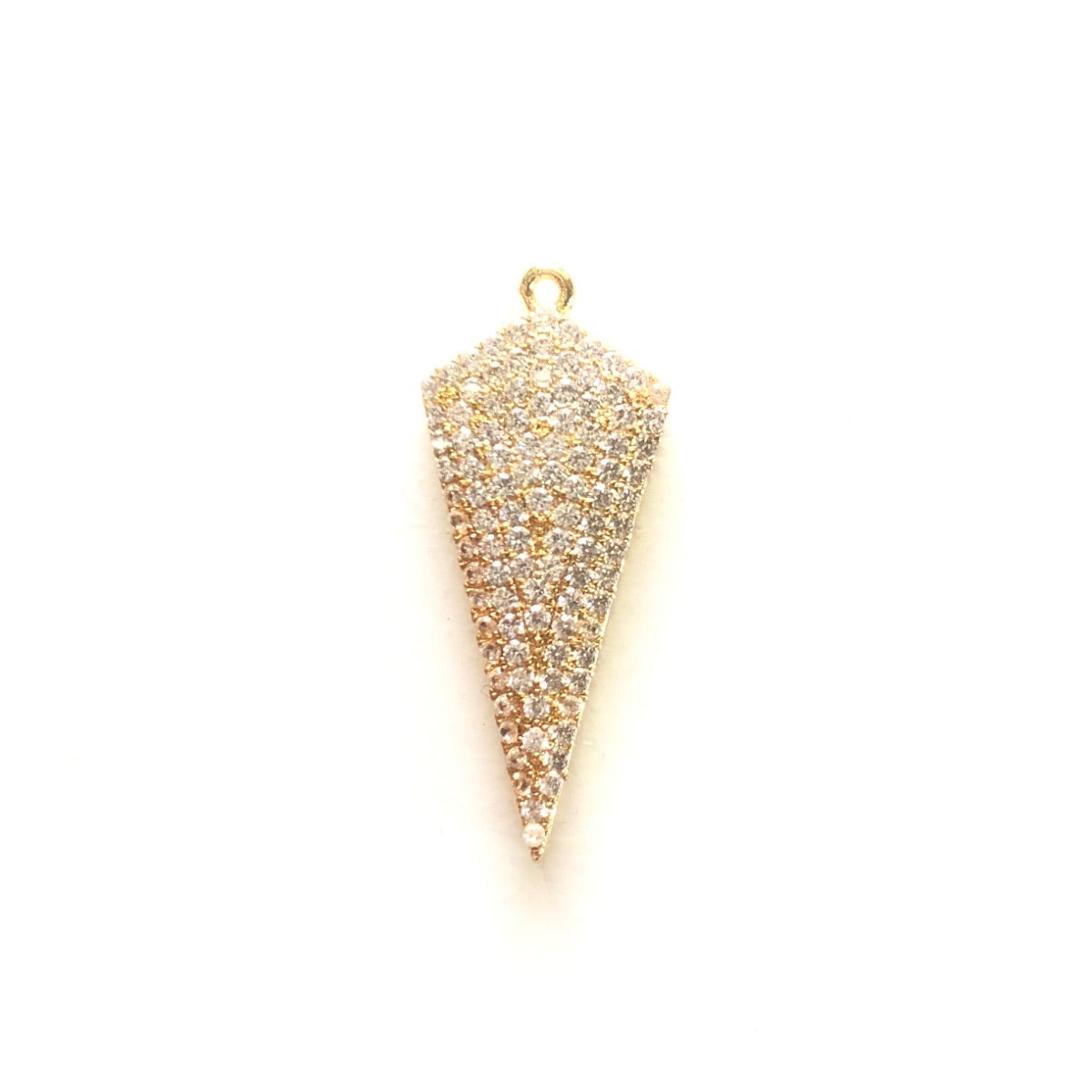 5-10pcs/lot 31*13mm CZ Pave Arrow Charm Pendants Gold CZ Paved Charms Geometrics Charms Beads Beyond