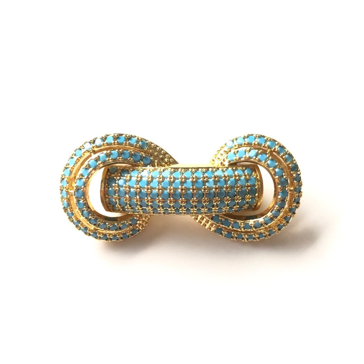 5pcs/lot 31*14.5*8mm Turquoise CZ Paved Tube Bar Spacers Gold CZ Paved Spacers Colorful Zirconia New Spacers Arrivals Tube Bar Centerpieces Charms Beads Beyond