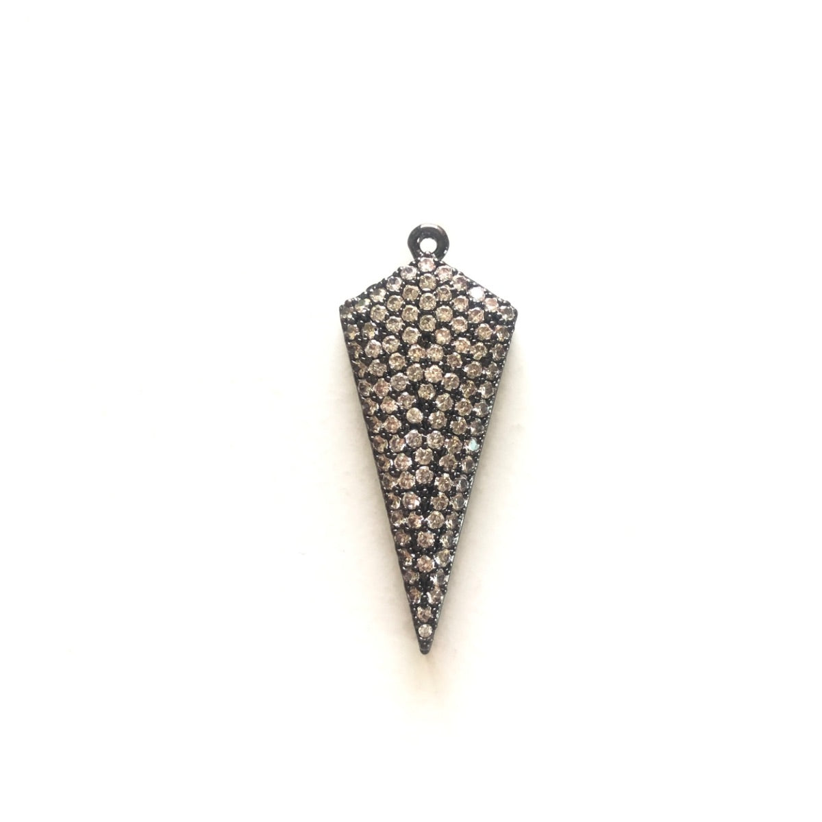 5-10pcs/lot 31*13mm CZ Pave Arrow Charm Pendants Black CZ Paved Charms Geometrics Charms Beads Beyond