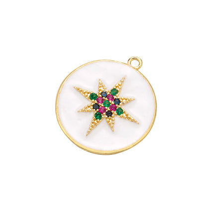 10pcs/lot 28*25mm Enamel Star Charm for Bracelet & Necklace Making White Enamel Charms Charms Beads Beyond